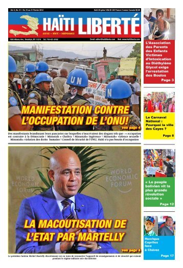 la Macoutisation de l'etat par Martelly - Haiti Liberte