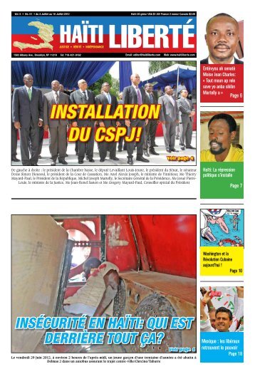 InstallatIon du csPJ! - Haiti Liberte