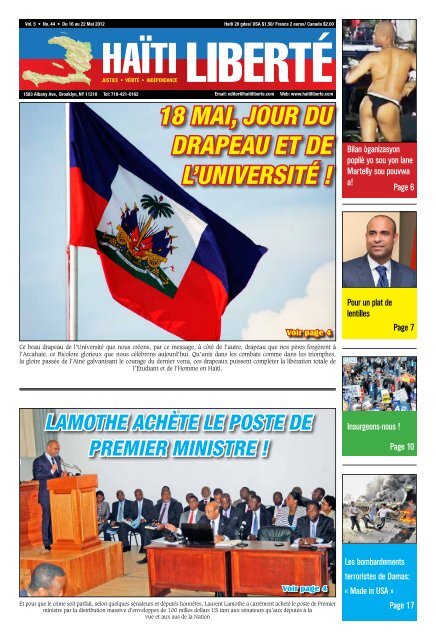 18 Mai, jour du drapeau et de l'université ! - Haiti Liberte