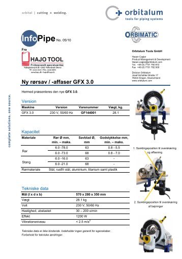 Orbitalum InfoPipe - HAJO TOOL A/S