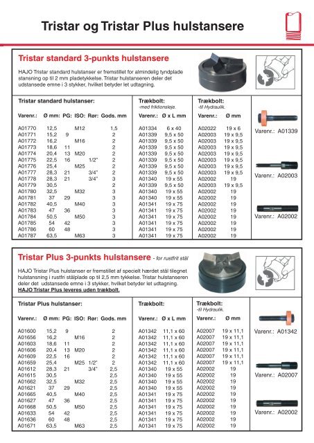 HAJO Hulstanseprogram - HAJO TOOL A/S