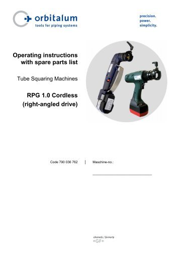 RPG 1.0 Cordless - Technical Tool Solutions