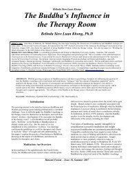 The Buddha's Influence in the Therapy Room - Hakomi Institute