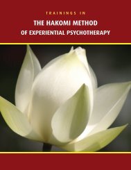 Comprehensive Training Brochure - Hakomi Institute