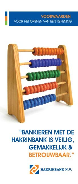 Voorwaarden voor het openen van een rekening - Hakrinbank