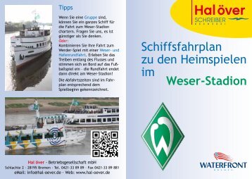 Fahrplan zum Weser-Stadion - Hal över