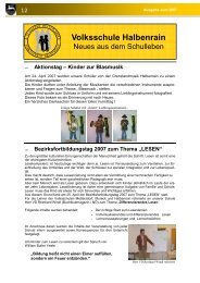 Neues von der Volksschule Halbenrain