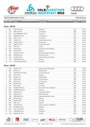 Halbmarathon AK-Wertung - Halbmarathon Ingolstadt