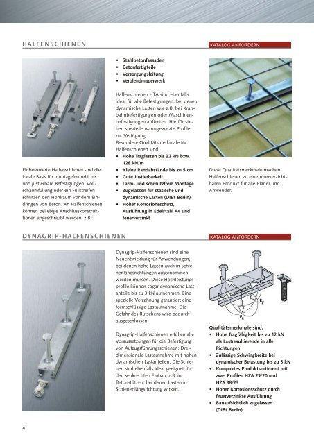 HALFENSCHIENEN KATALOG AN