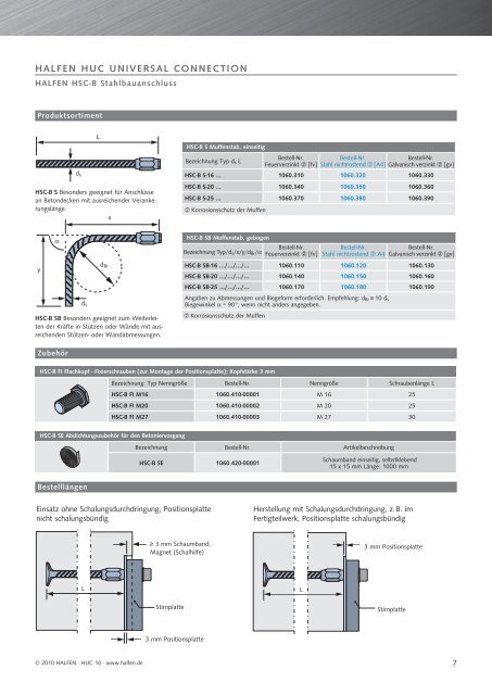 HALFEN HUC Universal Connection