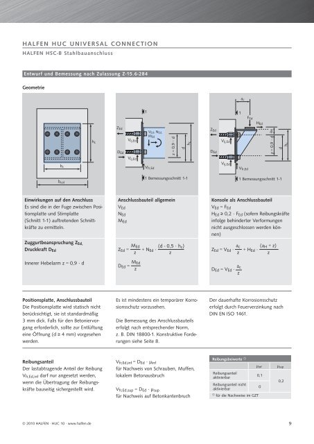 HALFEN HUC Universal Connection