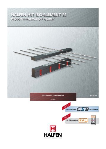 HALFEN HIT ISO Element ES für Elementdecken