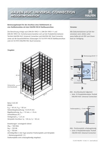 HALFEN HUC Universal Connection - Bemessungsbeispiel