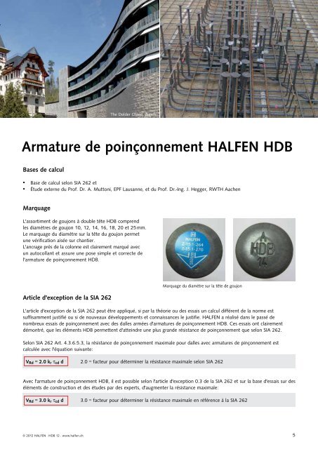 HALFEN. Le facteur de sécurité. HALFEN. Le facteur de sécurité.