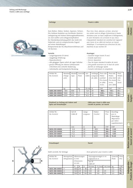 Hebemittel Drahtseile Systèmes de levage Câbles ... - Halfen