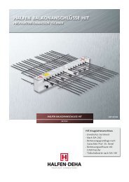 HALFEN BALKONANSCHLUSS HIT HIT-Kragplattenanschluss ...