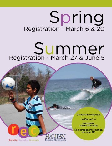 Recreation Program Catalogue - Halifax Regional Municipality