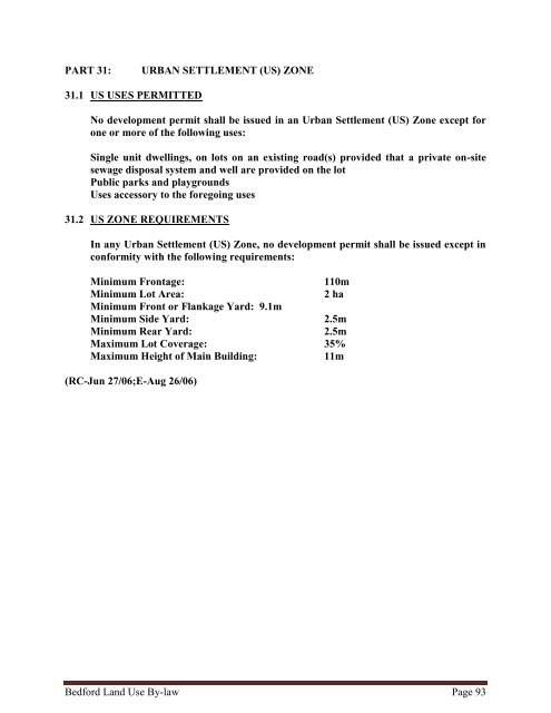 Bedford Land Use By-law - Halifax Regional Municipality