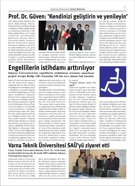 Sakarya Üniversitesi'nde E¤itim ve Ö¤retimde yeniden yap›lanma