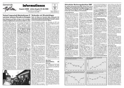 Informationen - Gemeinde Hallau