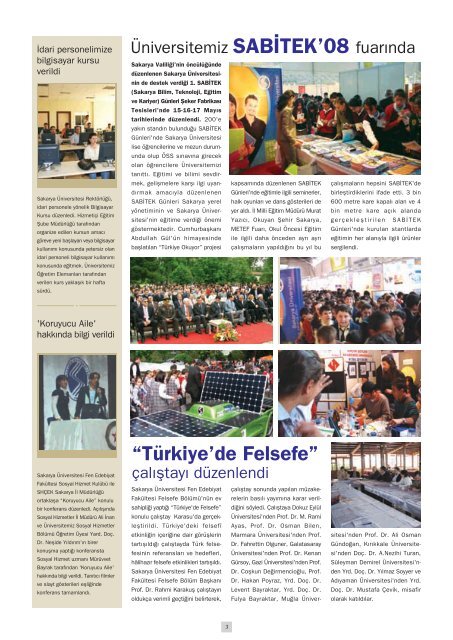 Mayıs 08 - Sakarya Üniversitesi