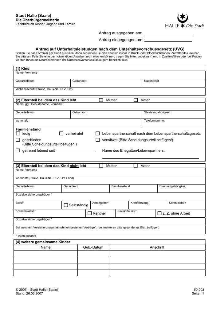 Unterhaltsvorschussgesetz Magazine