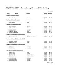 Regio-Cup 2007, 1. Runde, Sonntag, 21. Januar 2007 in Herrliberg