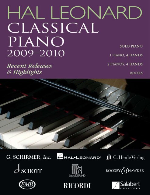 Recent Releases &amp; Highlights - Hal Leonard