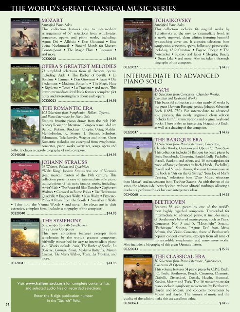 Recent Releases & Highlights - Hal Leonard