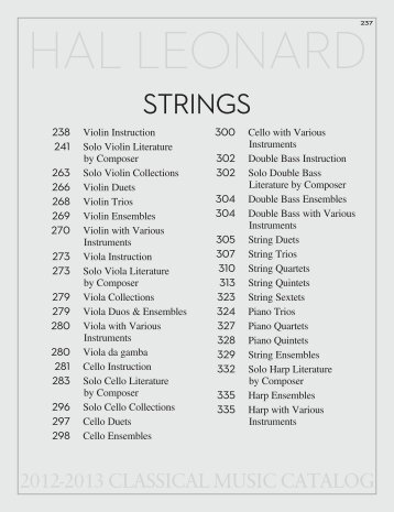 strings - Hal Leonard