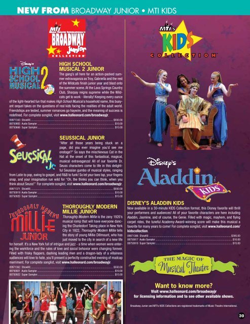 musicals - Hal Leonard