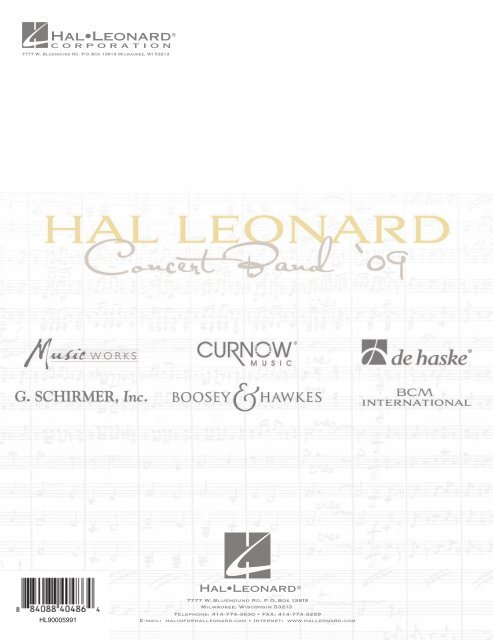 Download a pdf of the brochure (3.88 MB) - Hal Leonard