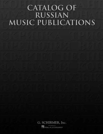 We are pleased to present our Catalog of Russian ... - Hal Leonard