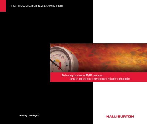 HP/HT Client Brochure - Halliburton