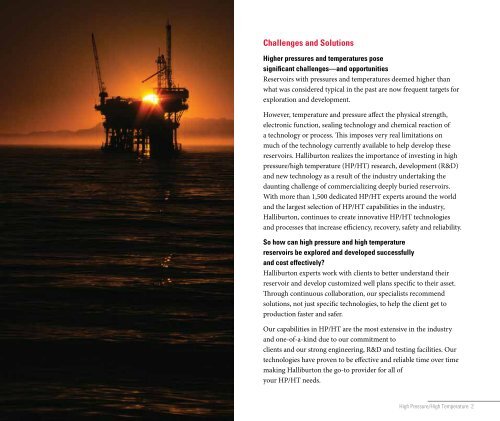 HP/HT Client Brochure - Halliburton