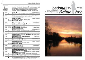 Sackmann- Postille Nr. 2 - halloLimmer.de