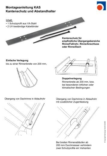 Montageanleitung KAS Kantenschutz und Abstandhalter