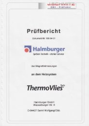 Prüfbericht ThermoVlies Twin - Halmburger GmbH