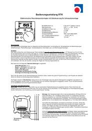 Komfort-Regler RTK-50/RTK-1UF