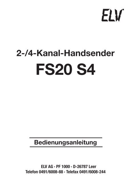 FS20 S4 - ELV