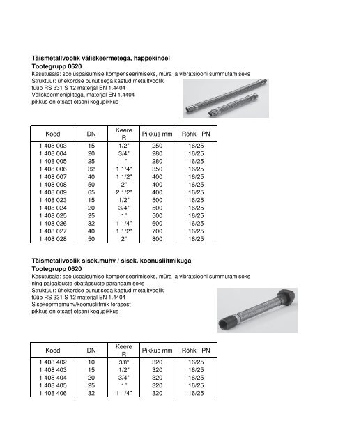 kompensaatorid ja metallvoolikud siit