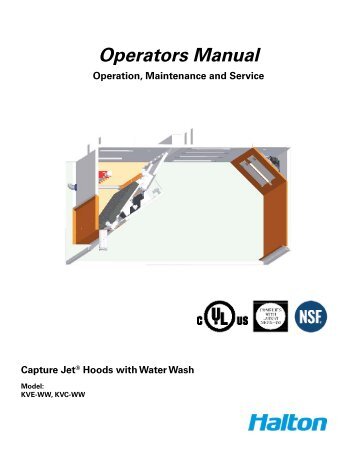 Operators Manual - Halton Company