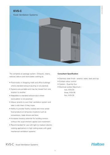 Halton KVS-C Kiosk Ventilation System