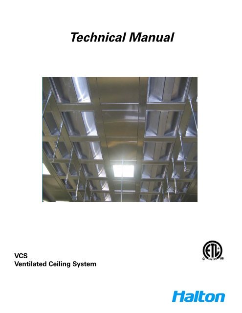 Ventilation Ceiling Technical Manual Halton Company