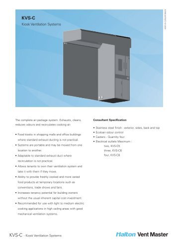 KVS-C - Kiosk Ventilation Systems - Halton