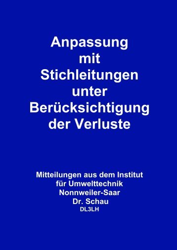 Anpassung mit Stichleitungen ? Stubs - HAM-On-Air