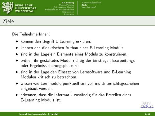 Interaktive Lernmodule - Beispiel MathePrisma