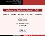 Vorlesung zur Didaktik der Informatik – Teil 1