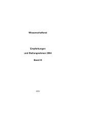Wissenschaftsrat Empfehlungen und Stellungnahmen 2004 Band III