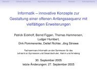 Informatik – innovative Konzepte zur Gestaltung einer offenen ...